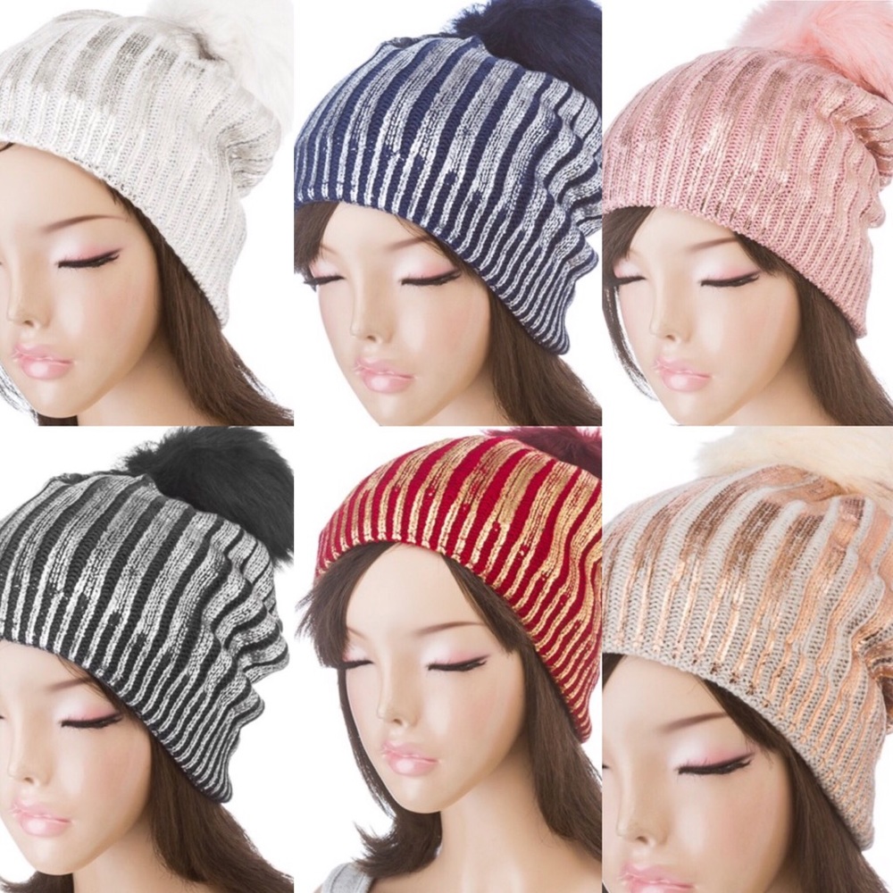 Metallic winter hat